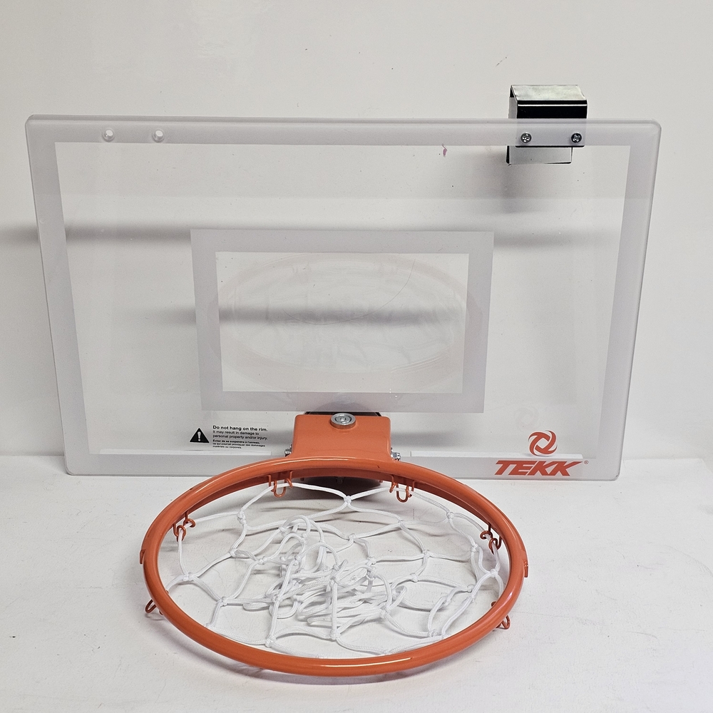 TEKK Mini Hoop Backboard + Steel Rim (No Mounting Hardware) - Great for DIY